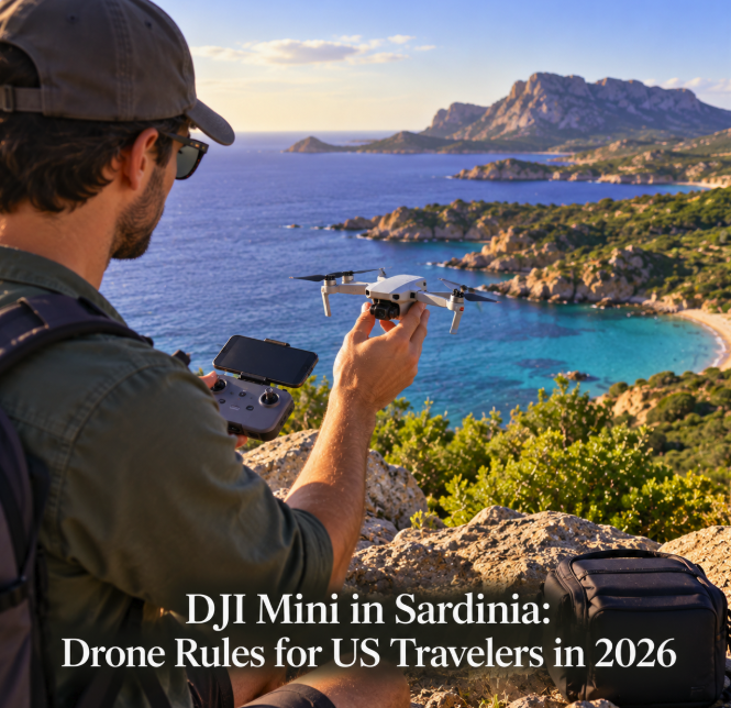 DJI Mini in Sardinia: Drone Rules for US Travelers in 2026