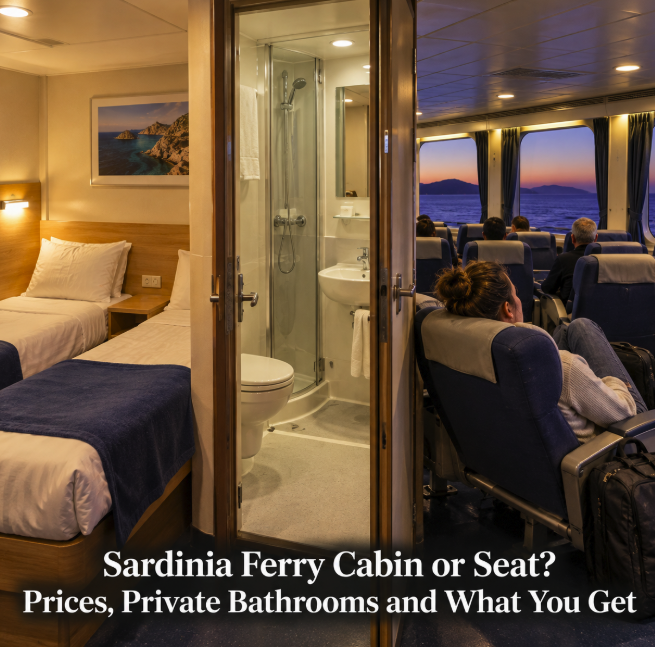 Sardinia Ferry Cabin or Seat? Prices, Private Bathrooms and What You Get