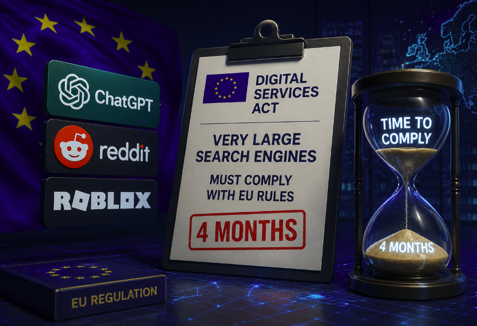 ChatGPT, Reddit e Roblox sotto il DSA: quattro mesi per adeguarsi alle regole UE più severe