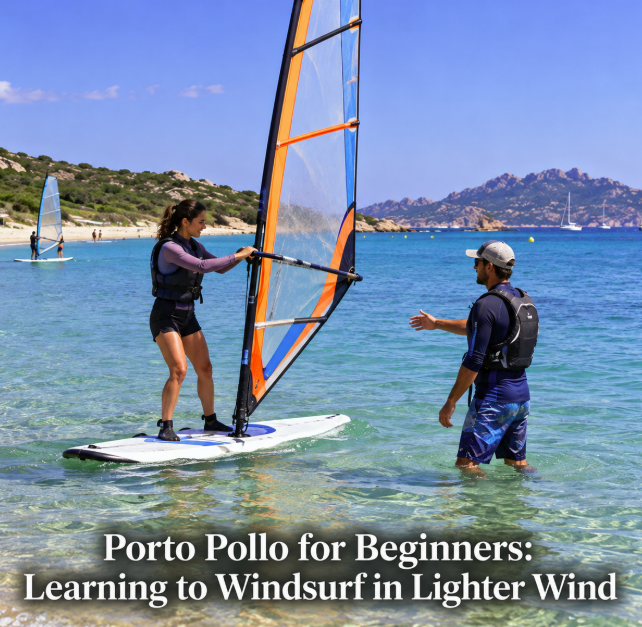 Porto Pollo for Beginners: Learning to Windsurf in Lighter Wind