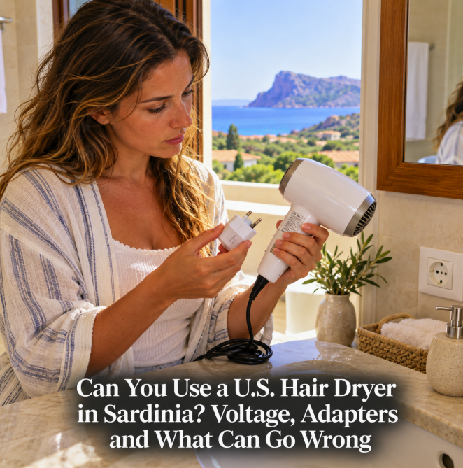Can You Use a U.S. Hair Dryer in Sardinia? Voltage, Adapters and What Can Go Wrong