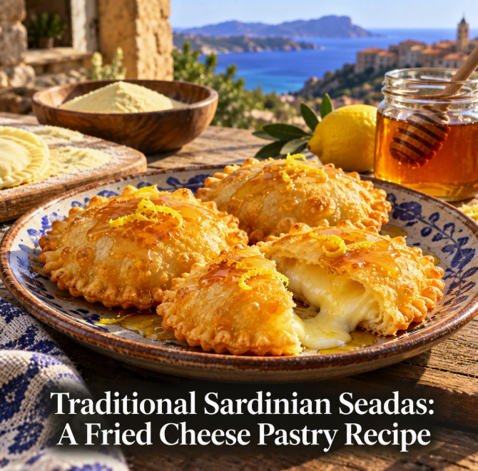Traditional Sardinian Seadas: A Fried Cheese Pastry Recipe
