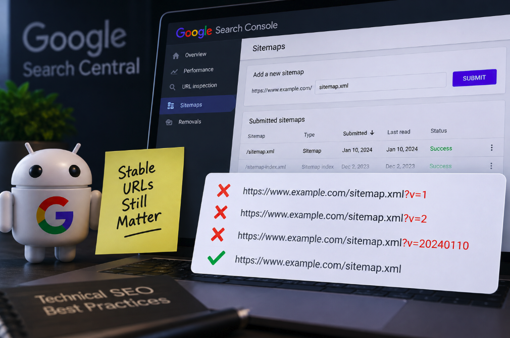 Don’t Cache-Bust Your Sitemap: Why Google Still Wants Stable URLs