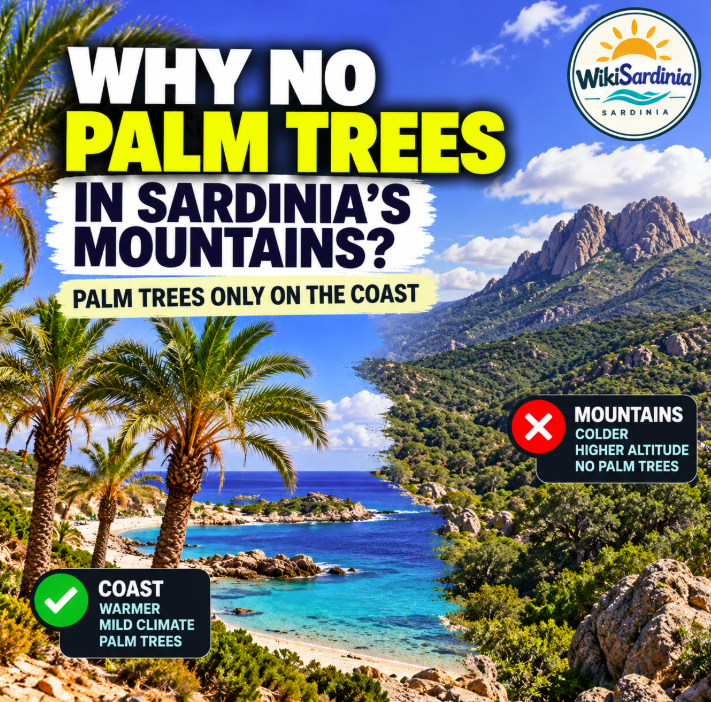 Why Are Palm Trees Rare in Sardinia’s Mountains? Coast vs Inland Landscapes