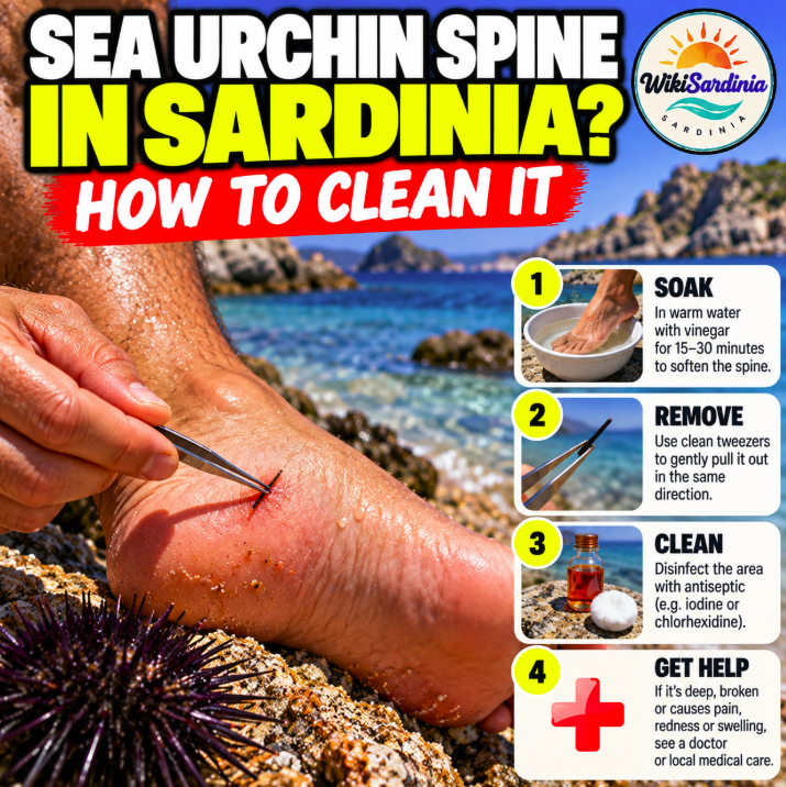Sea Urchin Spine in Your Foot in Sardinia: What to Do