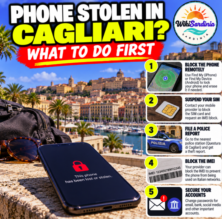 Phone Stolen in Cagliari: What to Do First, Block the SIM and IMEI