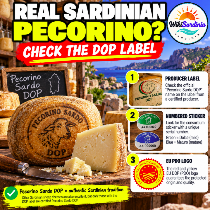 How to Spot Fake Sardinian Pecorino: Check the DOP Label