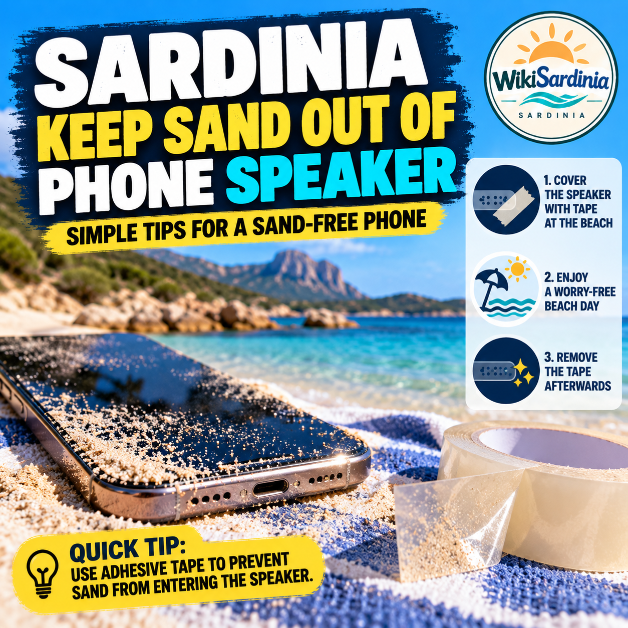 Sardinia: How to Keep Sand Out of Your Phone Speaker