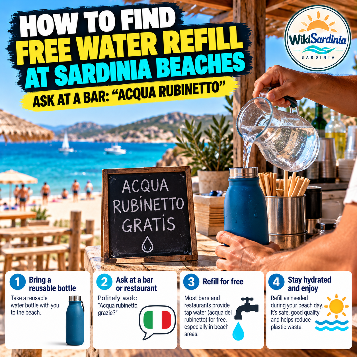 Sardinia: How to Find Free Water Refills at the Beach
