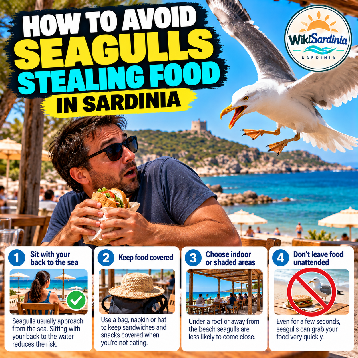 Sardinia: How to Stop Seagulls Stealing Your Food