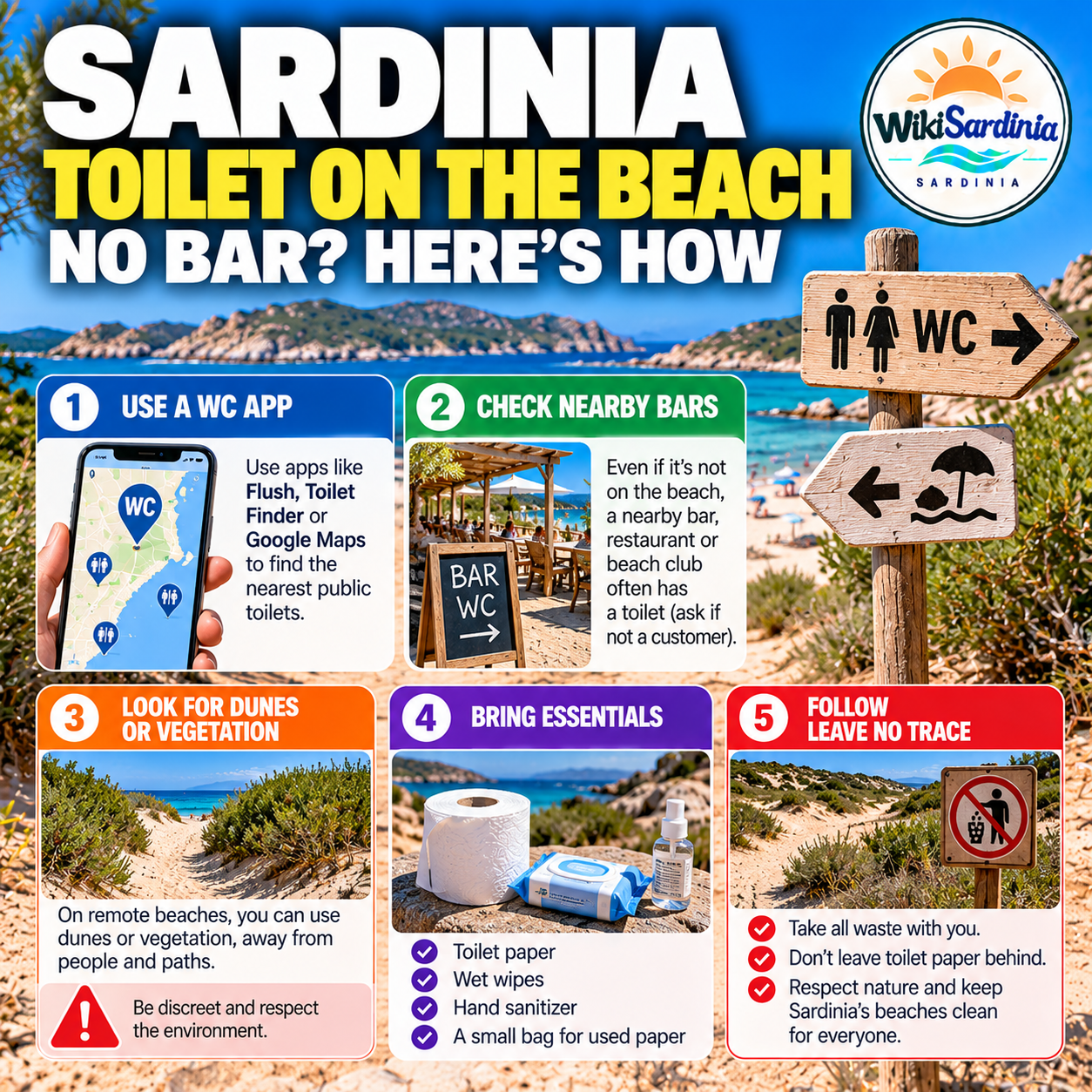 Sardinia: How to Find a Toilet on a Beach Without a Bar