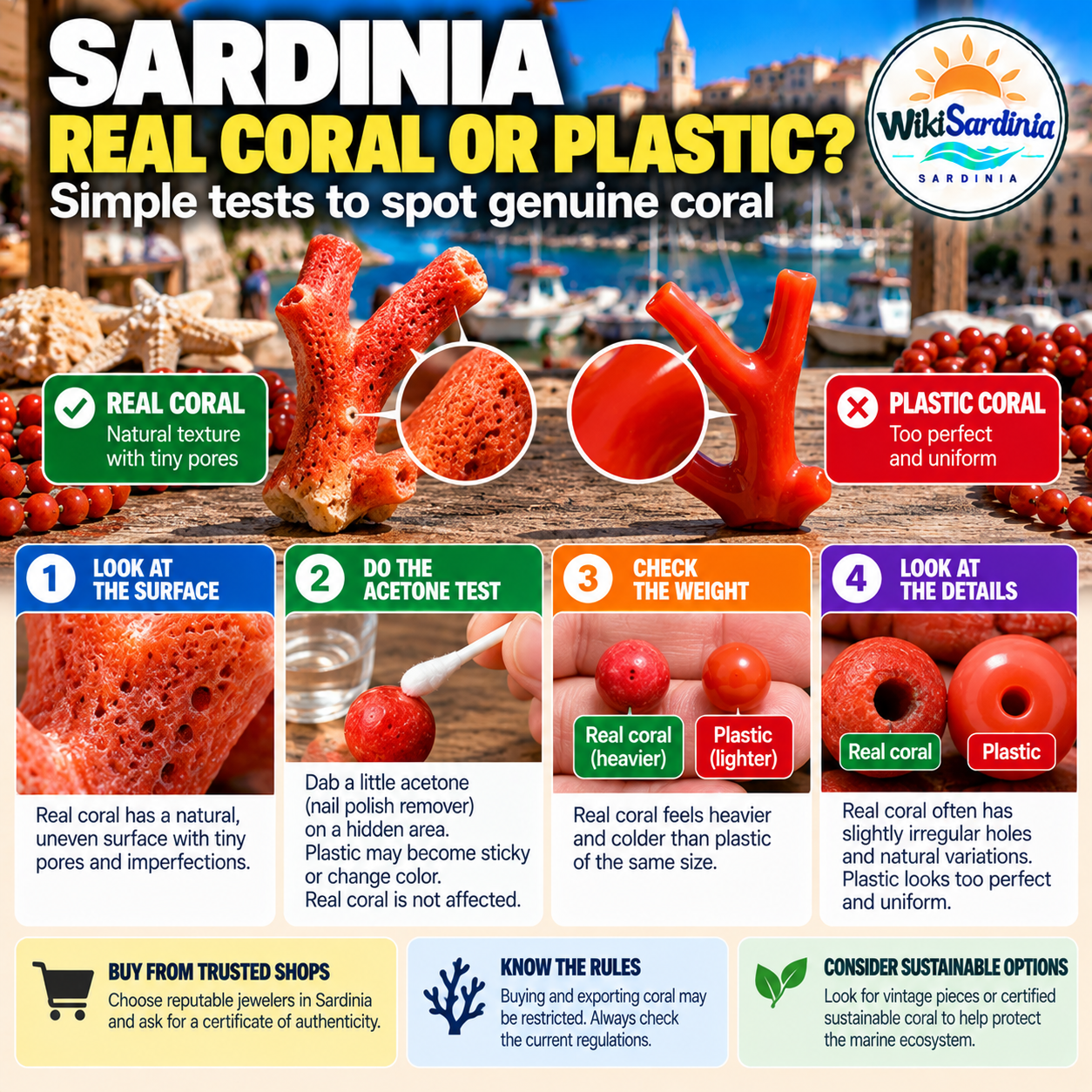 Sardinia: How to Tell Real Coral from Plastic Before You Buy