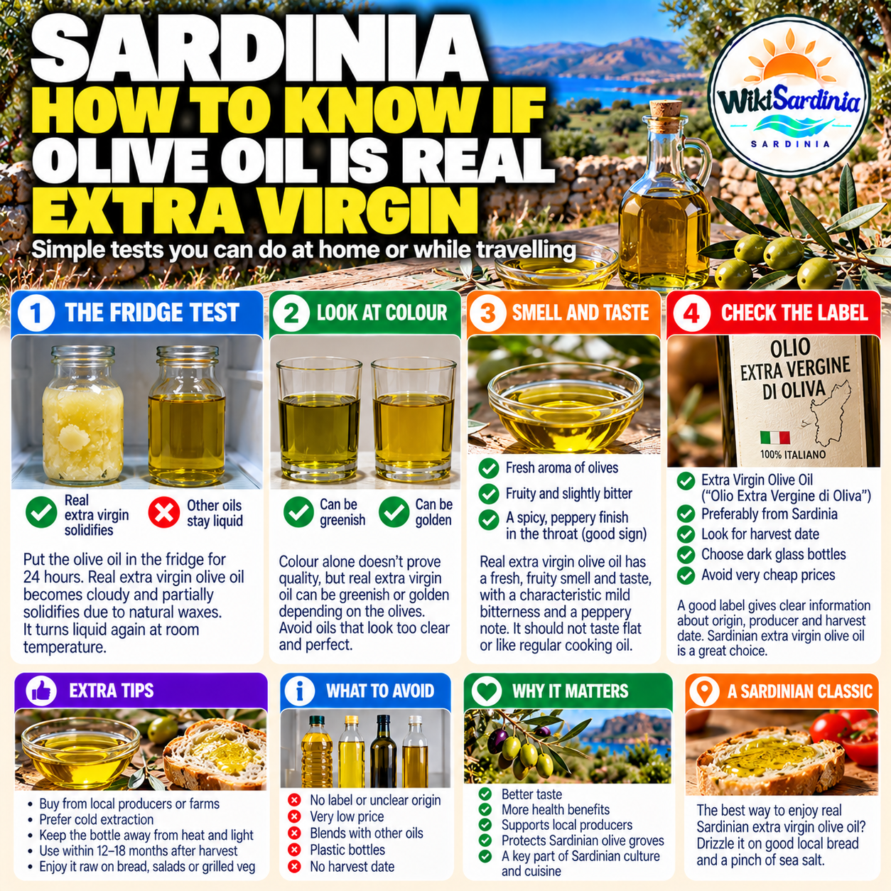 Sardinia: How to Tell If Olive Oil Is Really Extra Virgin