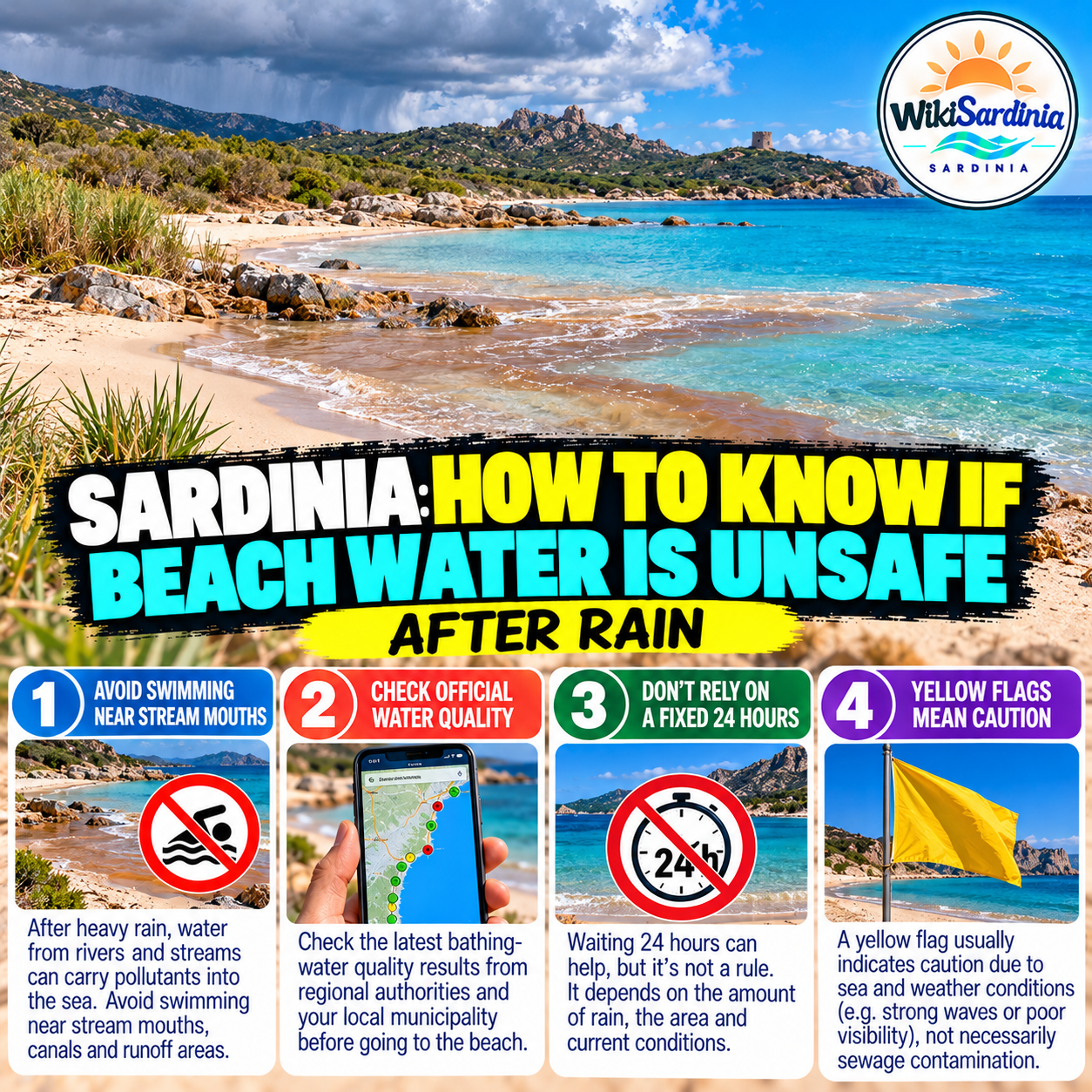 How to Tell If Beach Water in Sardinia Is Unsafe After Rain