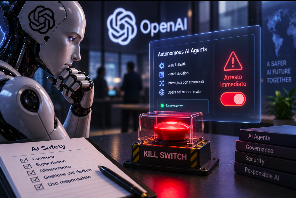 OpenAI sta costruendo uno shutdown automatico per gli AI agent: perché il “kill switch” diventa infrastruttura di sicurezza