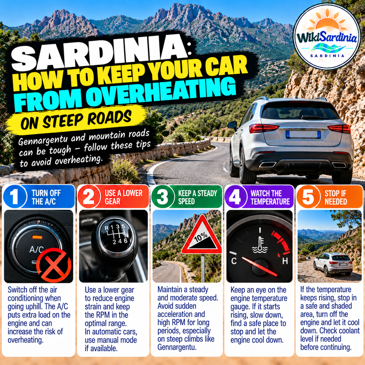 How to Stop Your Car Overheating on Sardinia’s Mountain Roads