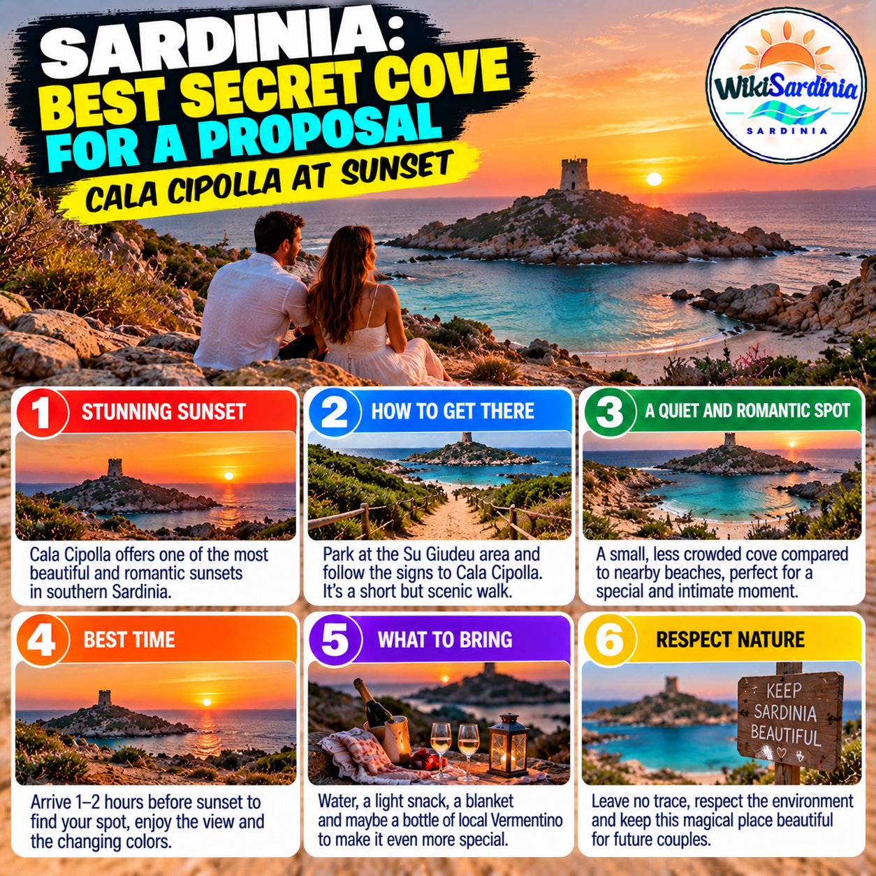 Sardinia’s Best Secret Cove for a Proposal: Cala Cipolla at Sunset