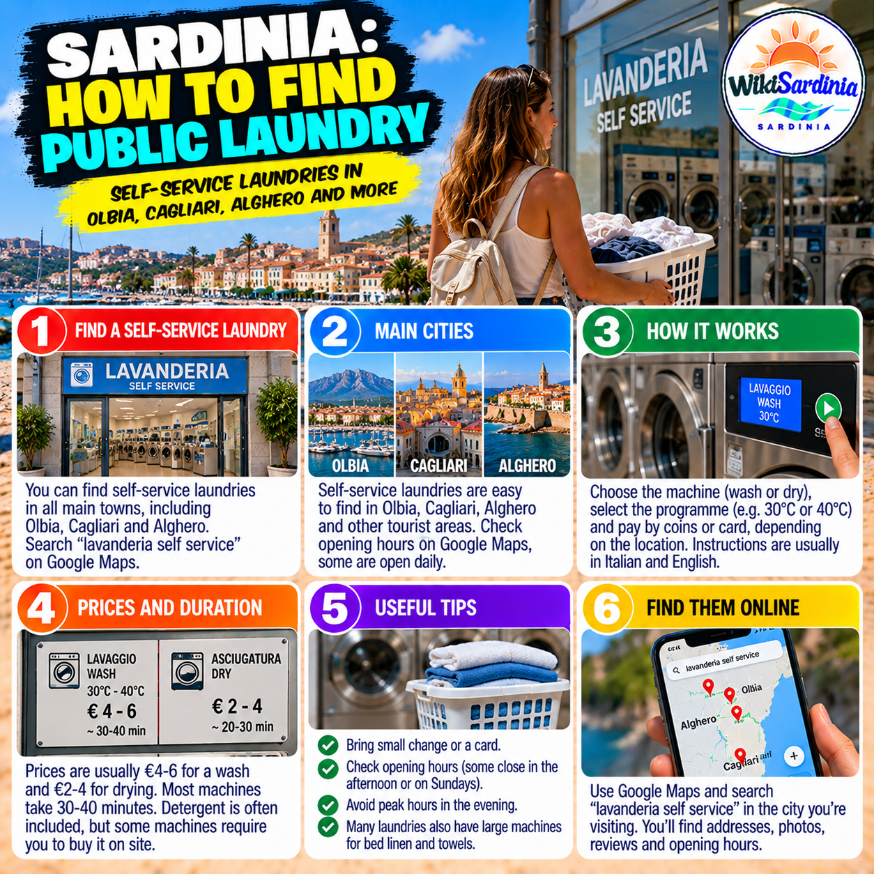 How to Find a Self-Service Laundrette in Sardinia