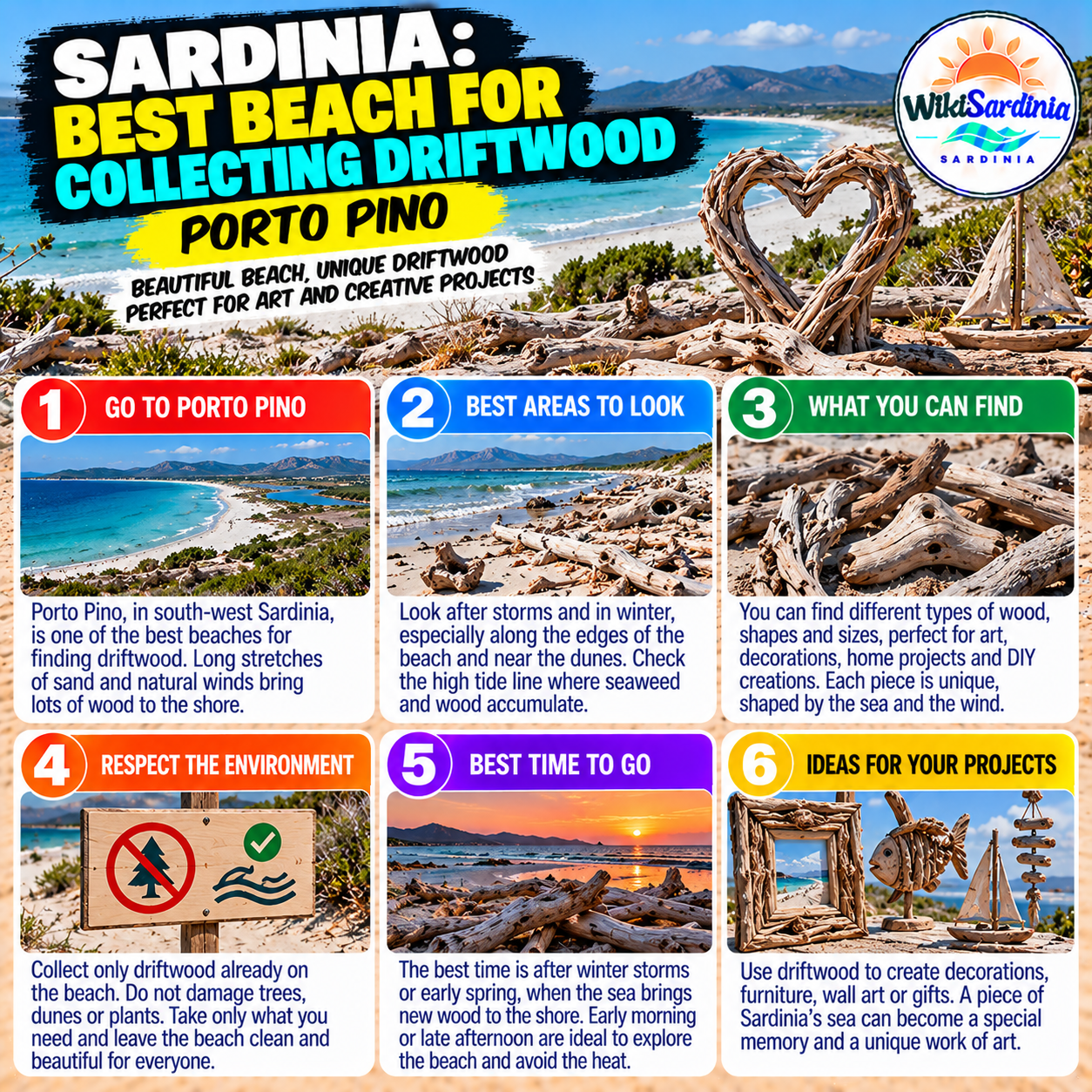 Sardinia’s Best Beach for Driftwood Art: Porto Pino