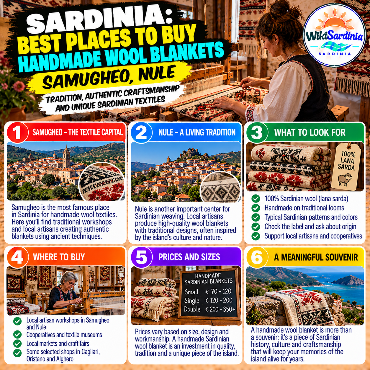 Where to Buy a Handmade Wool Blanket in Sardinia: Samugheo and Nule