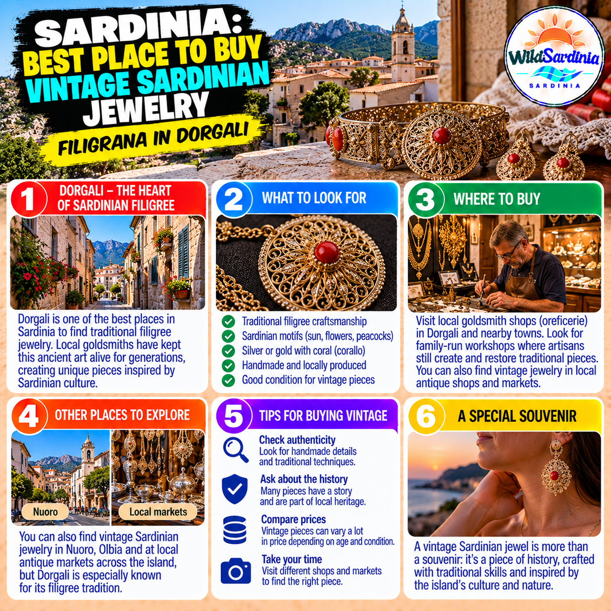 Where to Buy Vintage Sardinian Jewellery: Start in Dorgali