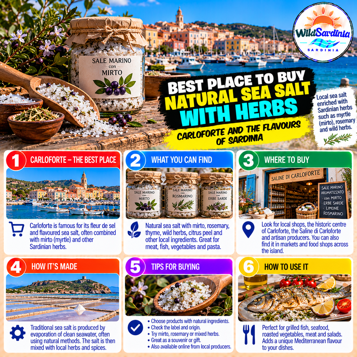 Where to Buy Natural Sea Salt with Herbs in Sardinia