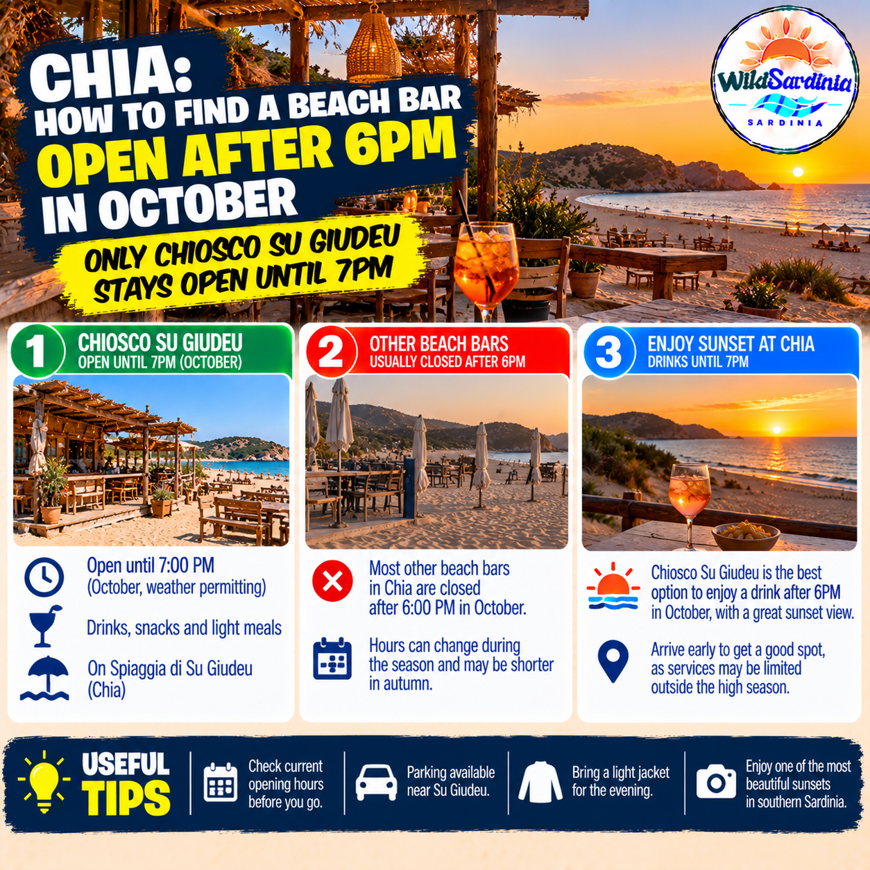 Chia: How to Find a Beach Bar Open After 6 PM in October