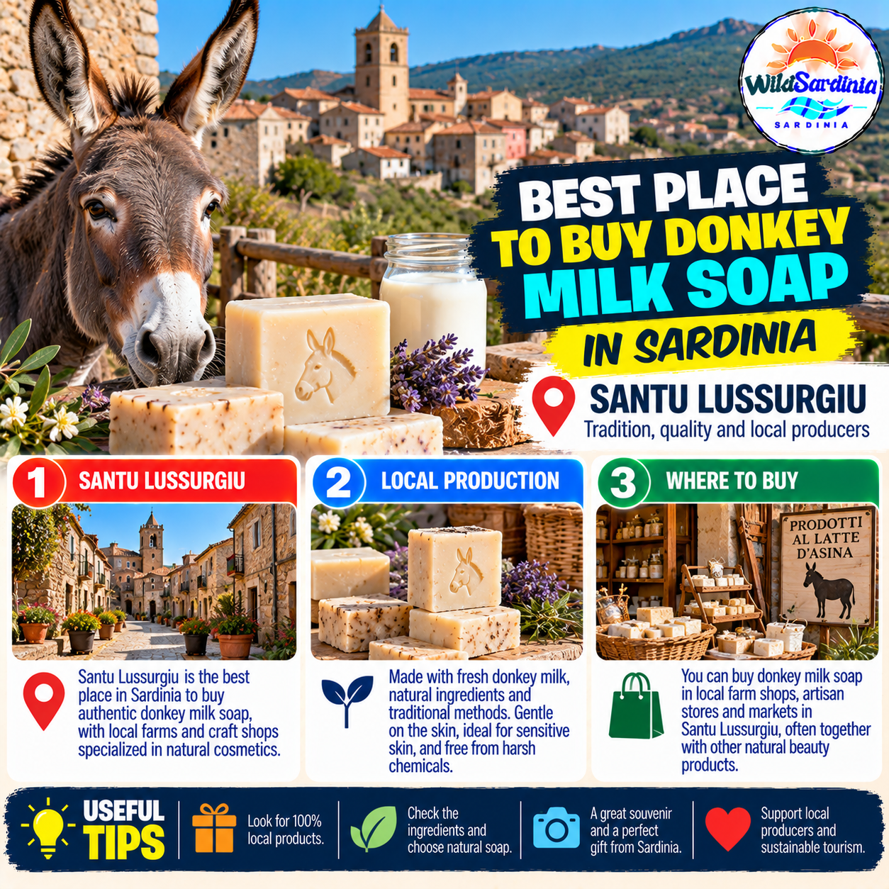 Where to Buy Donkey Milk Soap in Sardinia