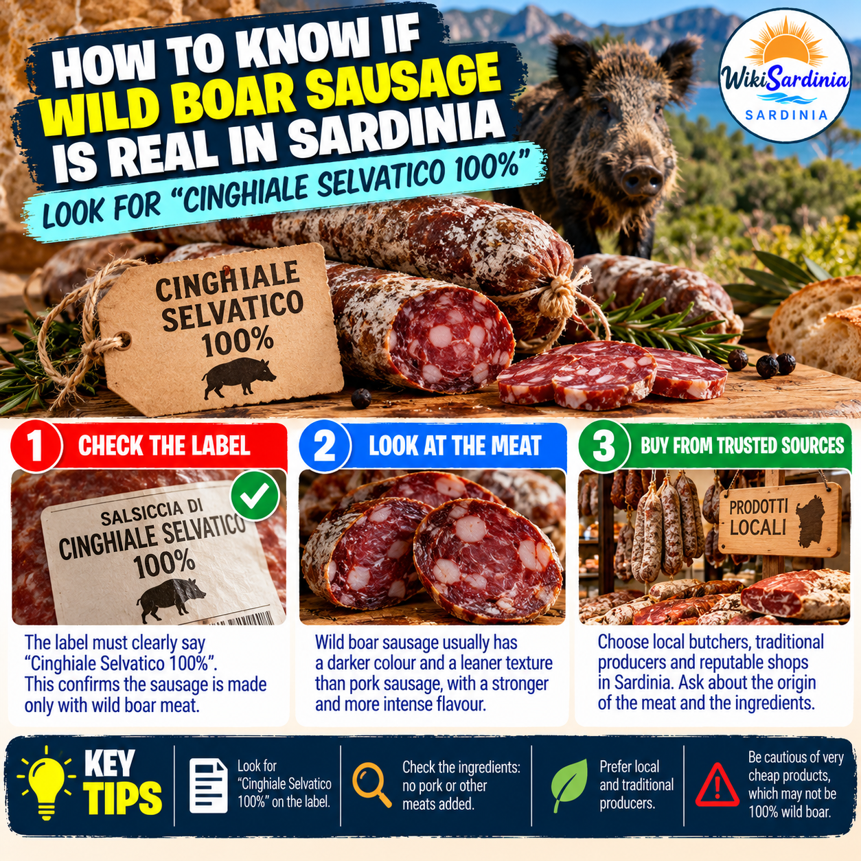 How to Tell If Wild Boar Sausage in Sardinia Is Genuine