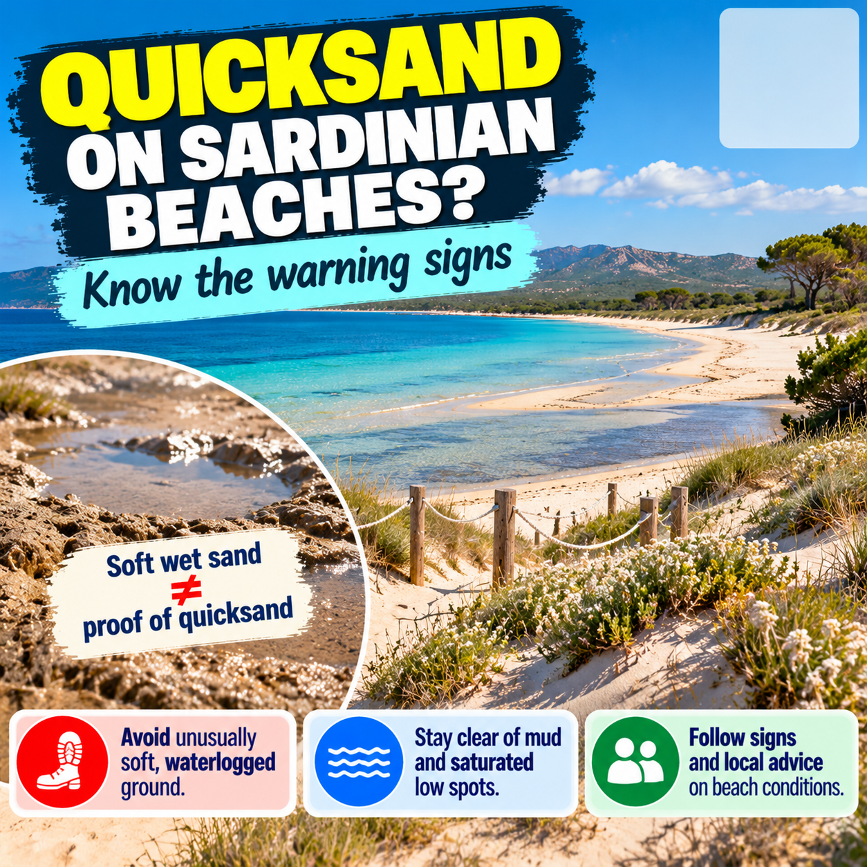 How to Tell If a Sardinian Beach Has Quicksand