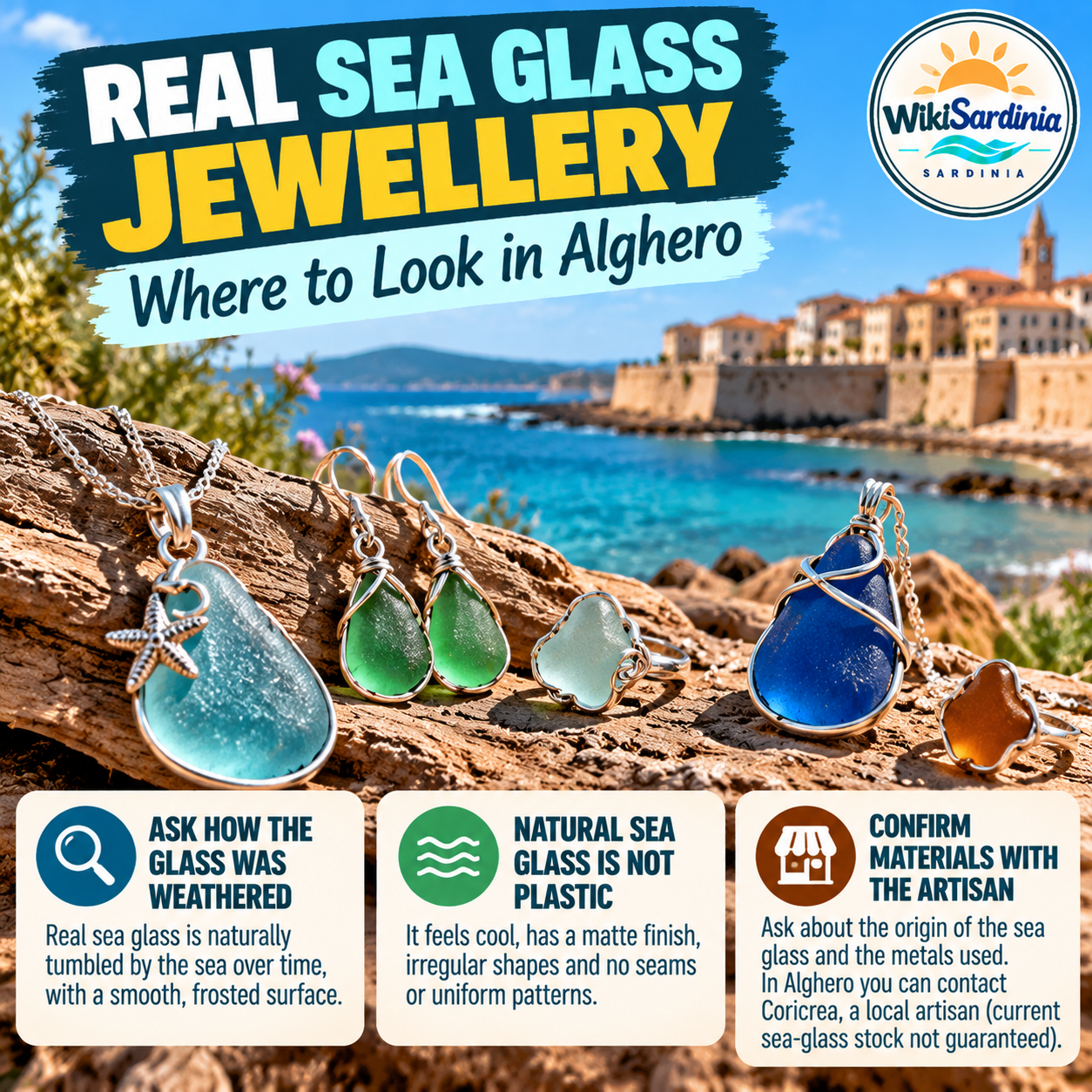 Where to Buy Genuine Sea Glass Jewellery in Sardinia