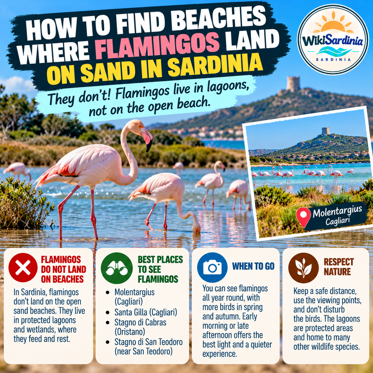 Where to See Flamingos in Sardinia: Lagoons, Not Beaches