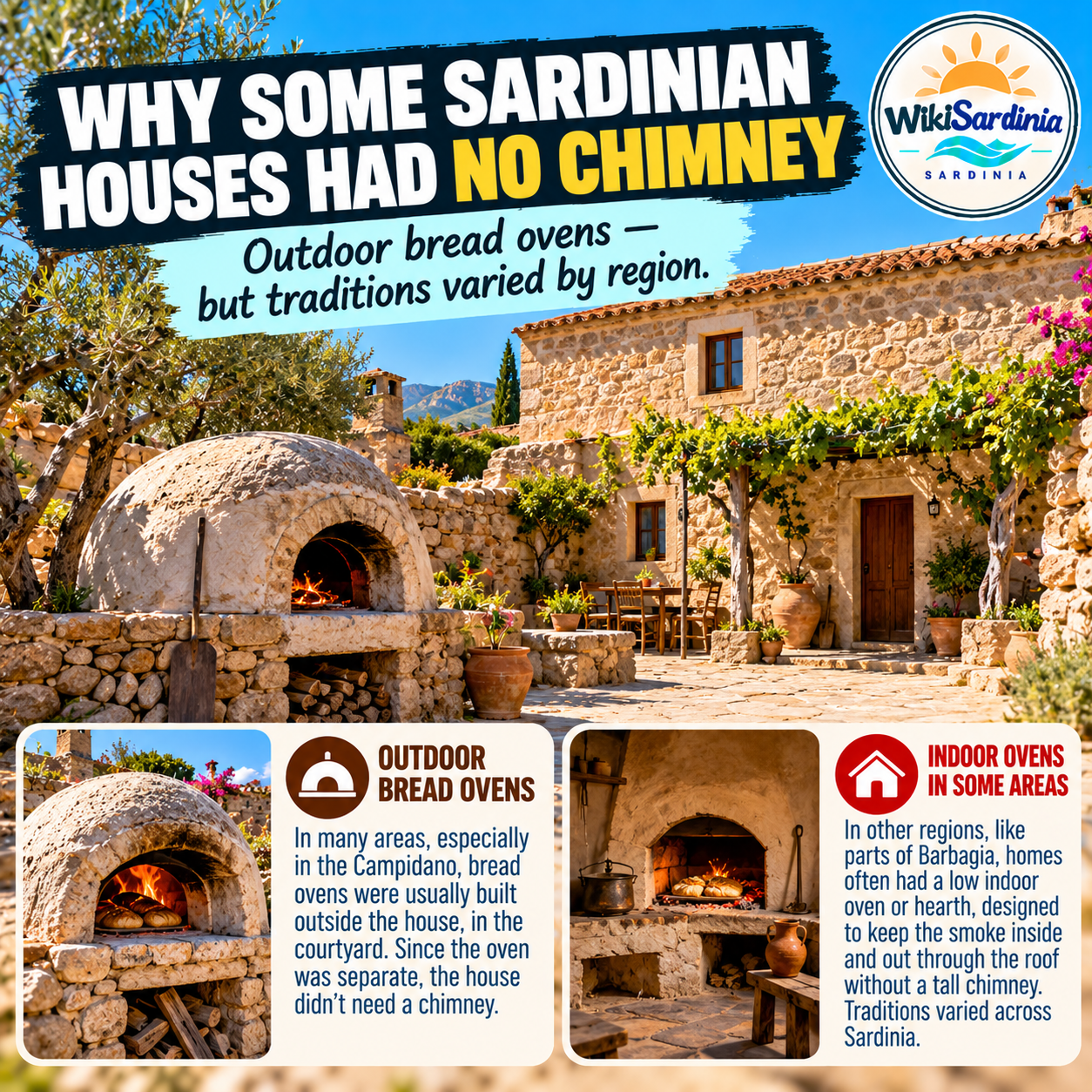 Why Did Some Traditional Sardinian Houses Have No Chimney?