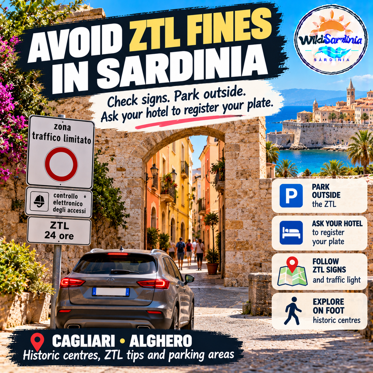Sardinia: How to Avoid a ZTL Fine in Historic Centres