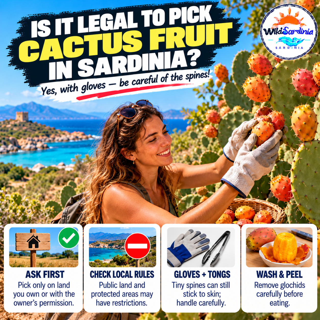 Sardinia: Is It Legal to Pick Prickly Pear Fruit with Gloves?