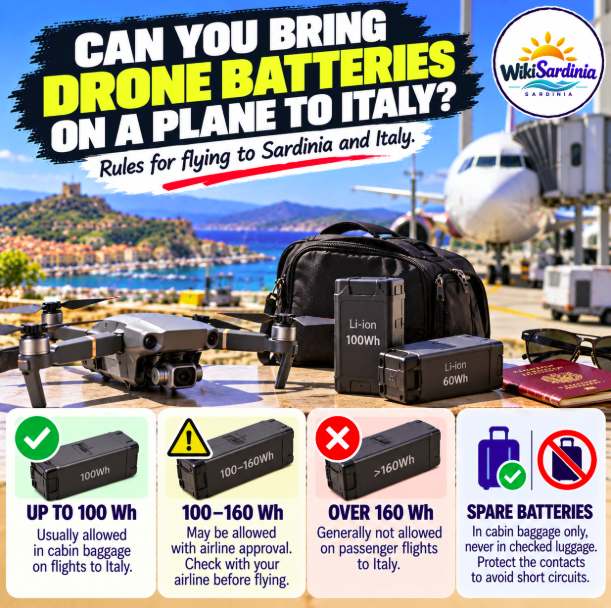 Sardinia: Can You Bring Drone Batteries on a Plane to Italy?
