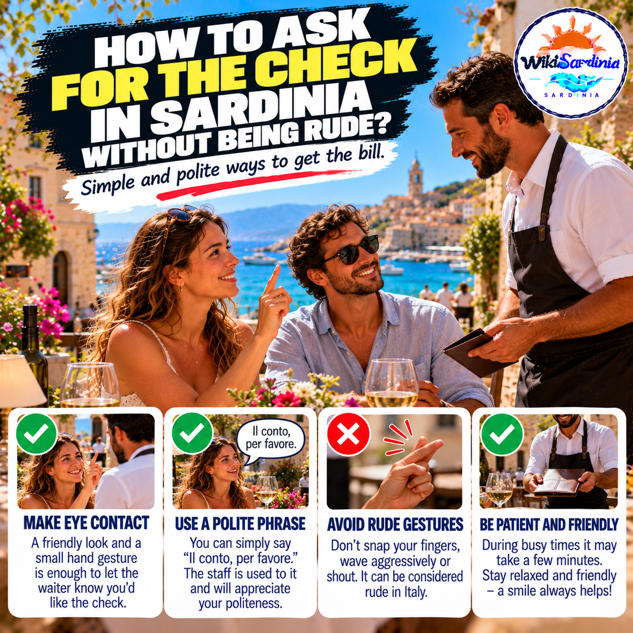 Sardinia: How to Ask for the Check Without Being Rude