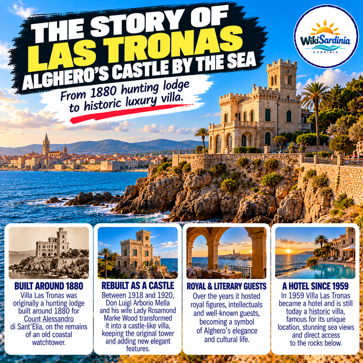 The Story of Villa Las Tronas: Alghero’s Castle by the Sea