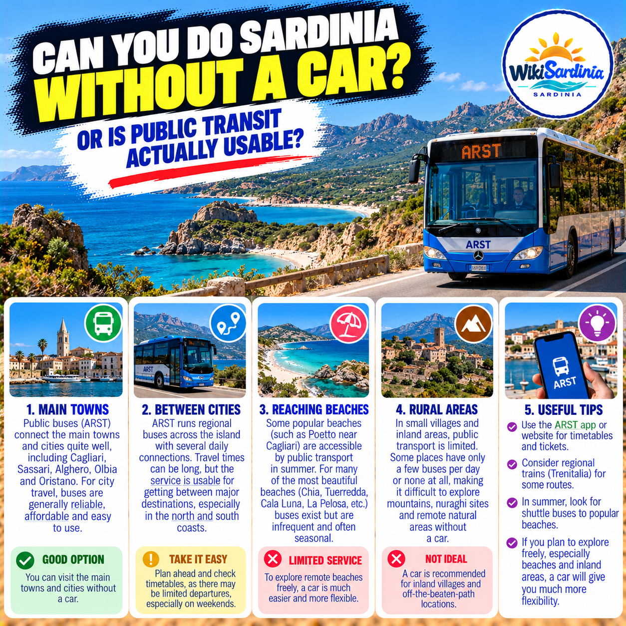 Can You Visit Sardinia Without a Car? Is Public Transport Actually Usable?
