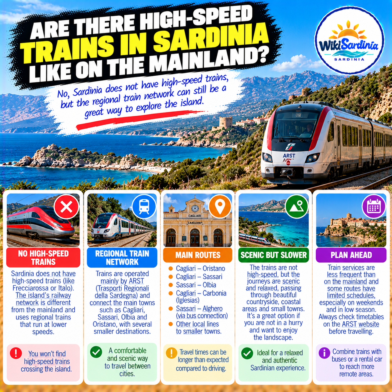 Are There High-Speed Trains in Sardinia Like on Mainland Italy?