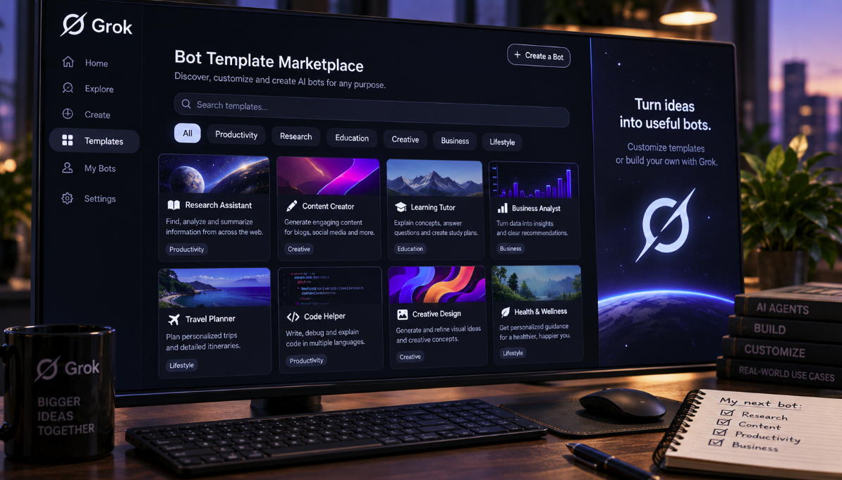 Grok Bot’s Template Marketplace Could Turn AI Workflows Into a New Software Layer