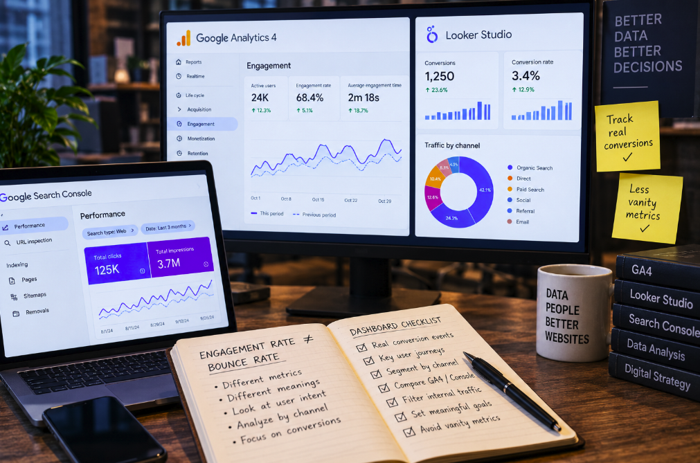 Your Analytics Dashboard Is Not the Truth: How to Read GA4 Without Chasing Vanity Metrics