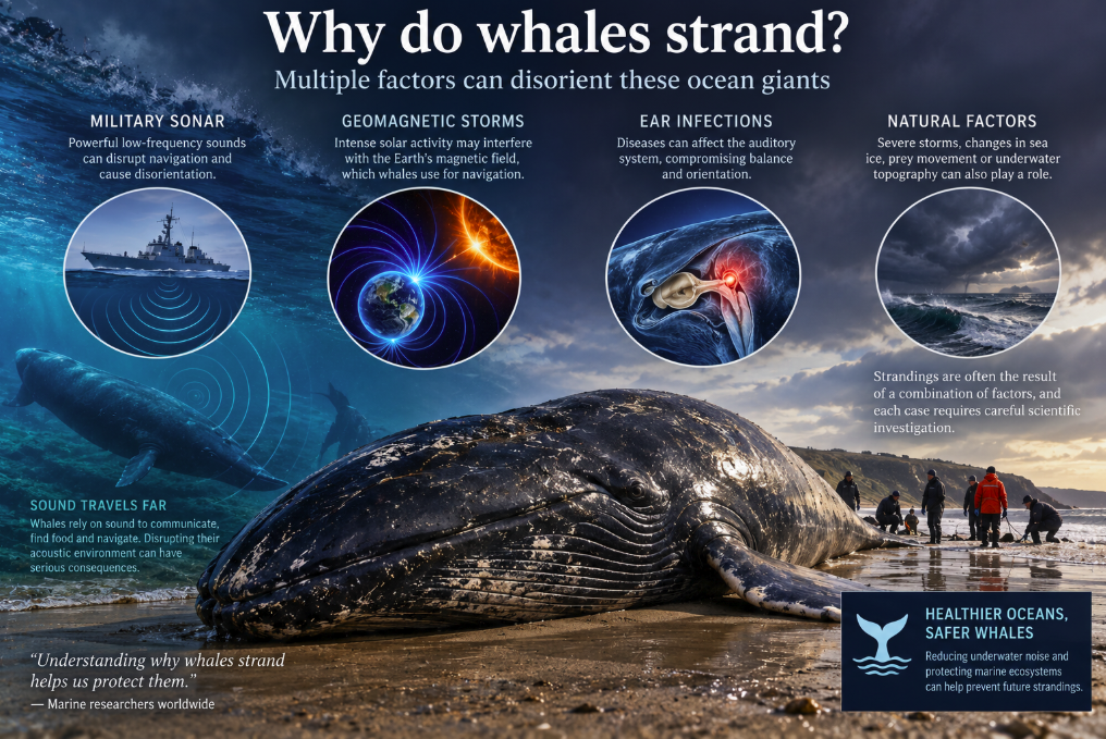 Why Do Whales Strand? What Science Says About Sonar, Magnetic Storms and Hearing