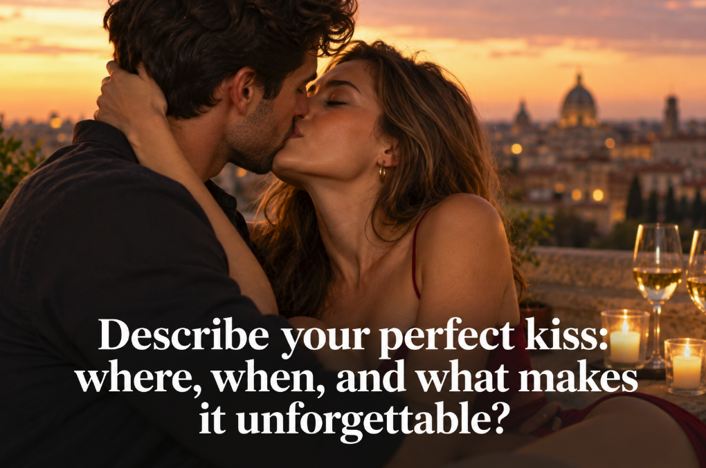 Describe Your Perfect Kiss: Where, When, and What Makes It Unforgettable?