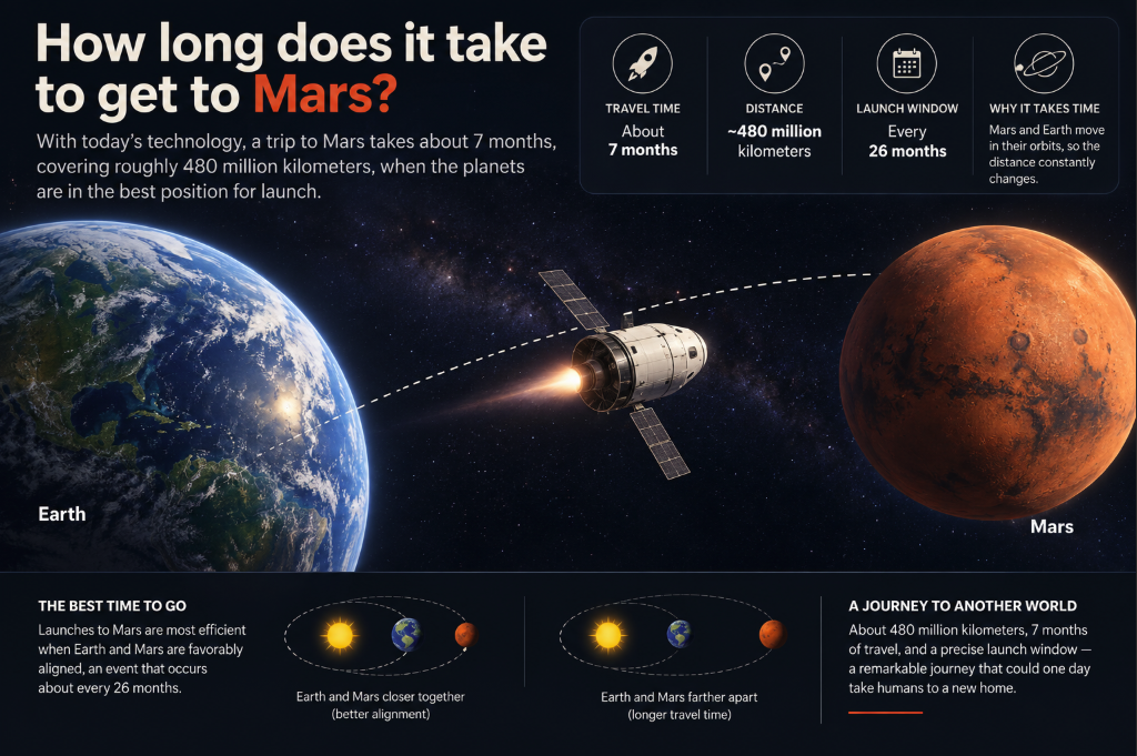 How Long Does It Take to Get to Mars? Why the Trip Is About Seven Months