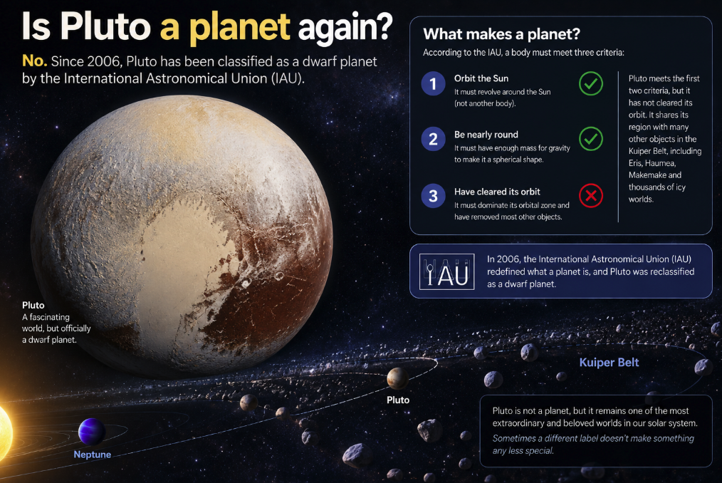 Is Pluto a Planet Again? No — and Here’s Why It’s Still a Dwarf Planet