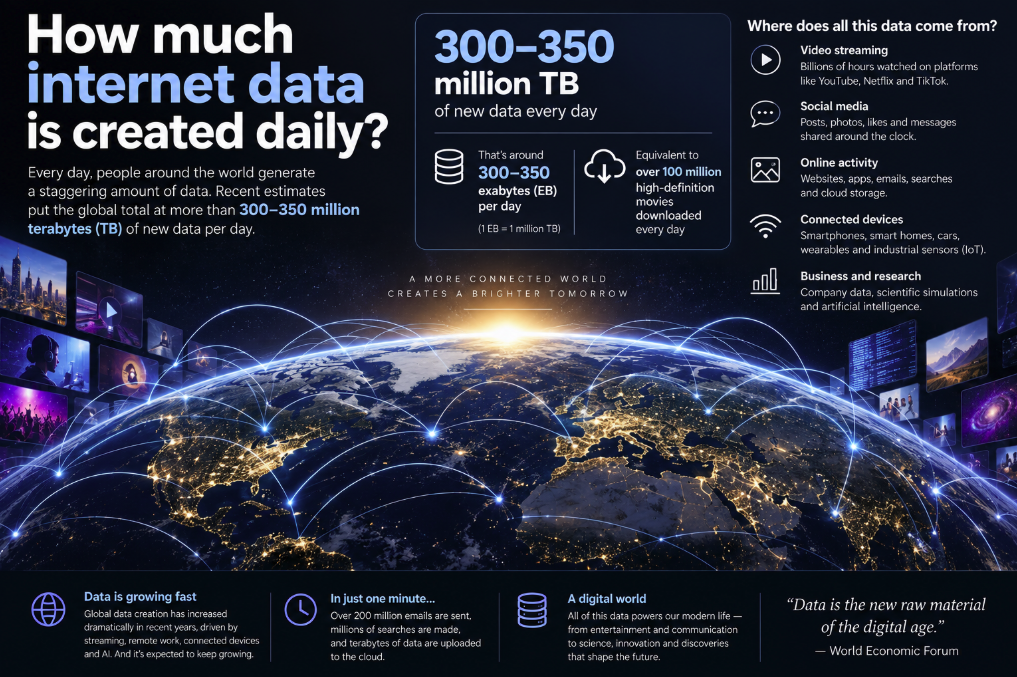 How Much Internet Data Is Created Every Day? The Number Is Almost Unimaginable