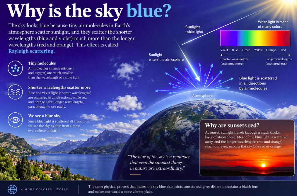 Why Is the Sky Blue? The Physics Behind Earth’s Most Familiar Color