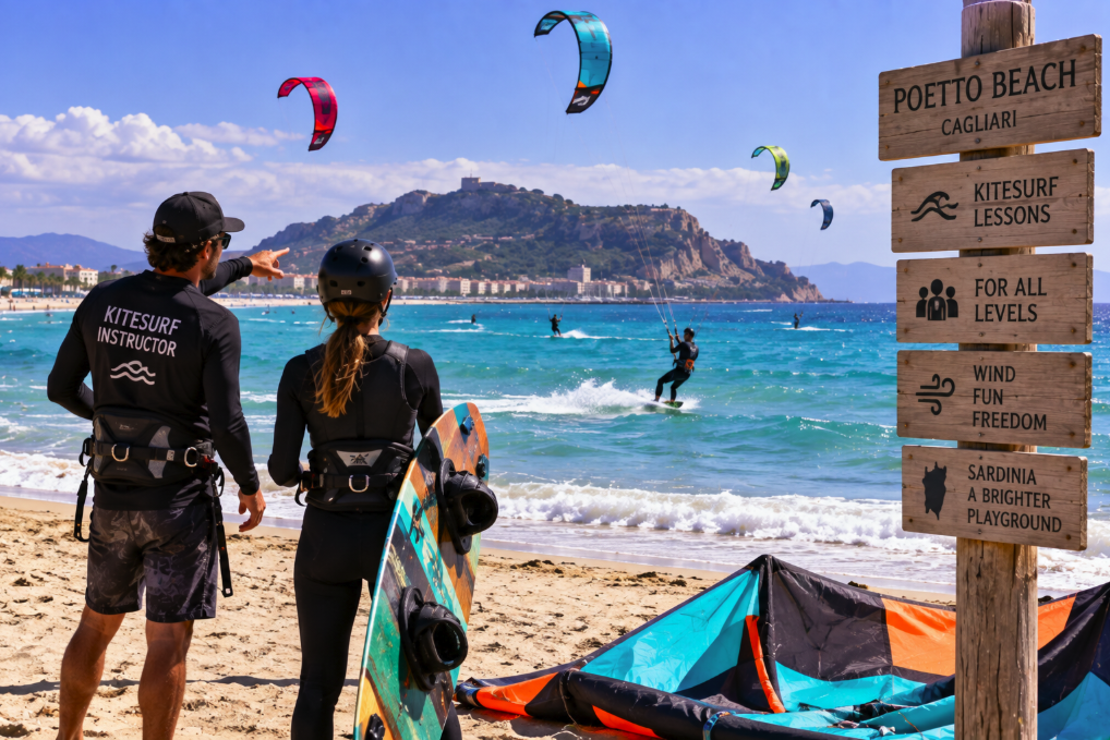 Kitesurfing at Poetto Beach: When Beginners Can Take Lessons in Cagliari