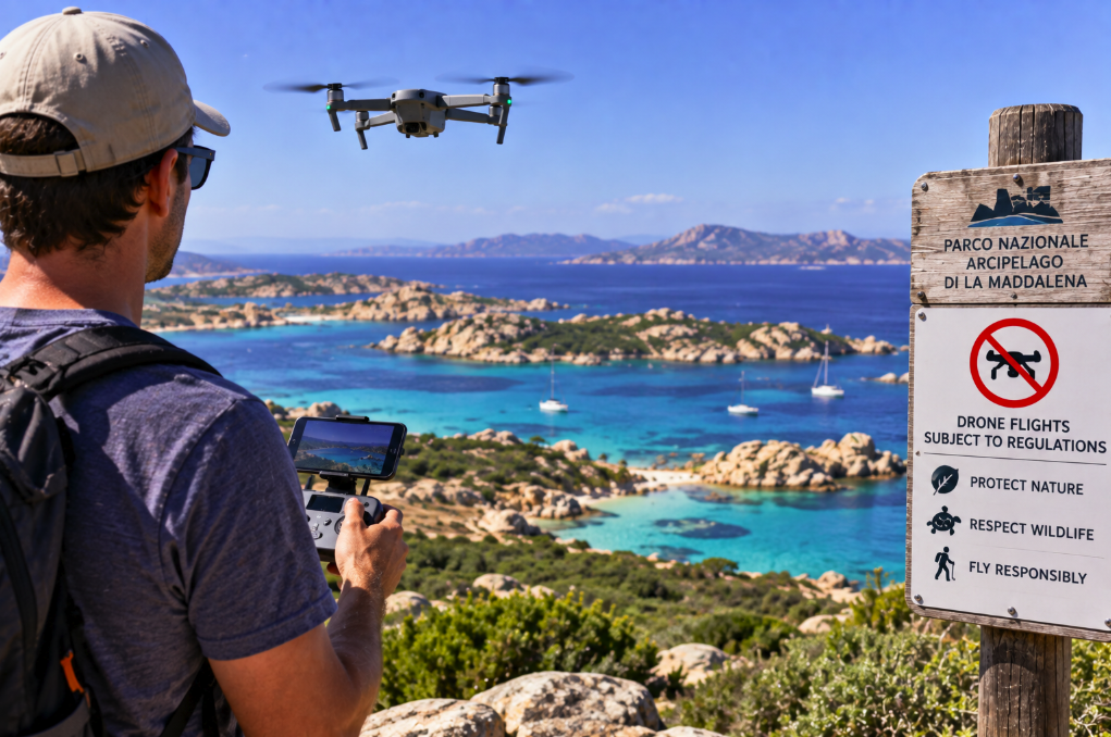 Flying a Drone in Sardinia in 2026: Rules, D-Flight Maps and the La Maddalena Ban